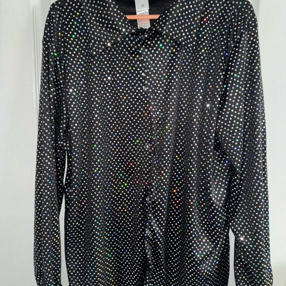 Morph Costumes Disco Dude Metallic Shirt Size XL - Picture 5 of 14